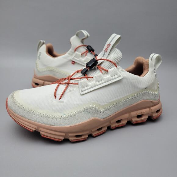 ON CLOUDAWAY ICE CHILI RED GREY WHITE RUNNING SHOES SZ 9 Womens - Picture 1 of 16